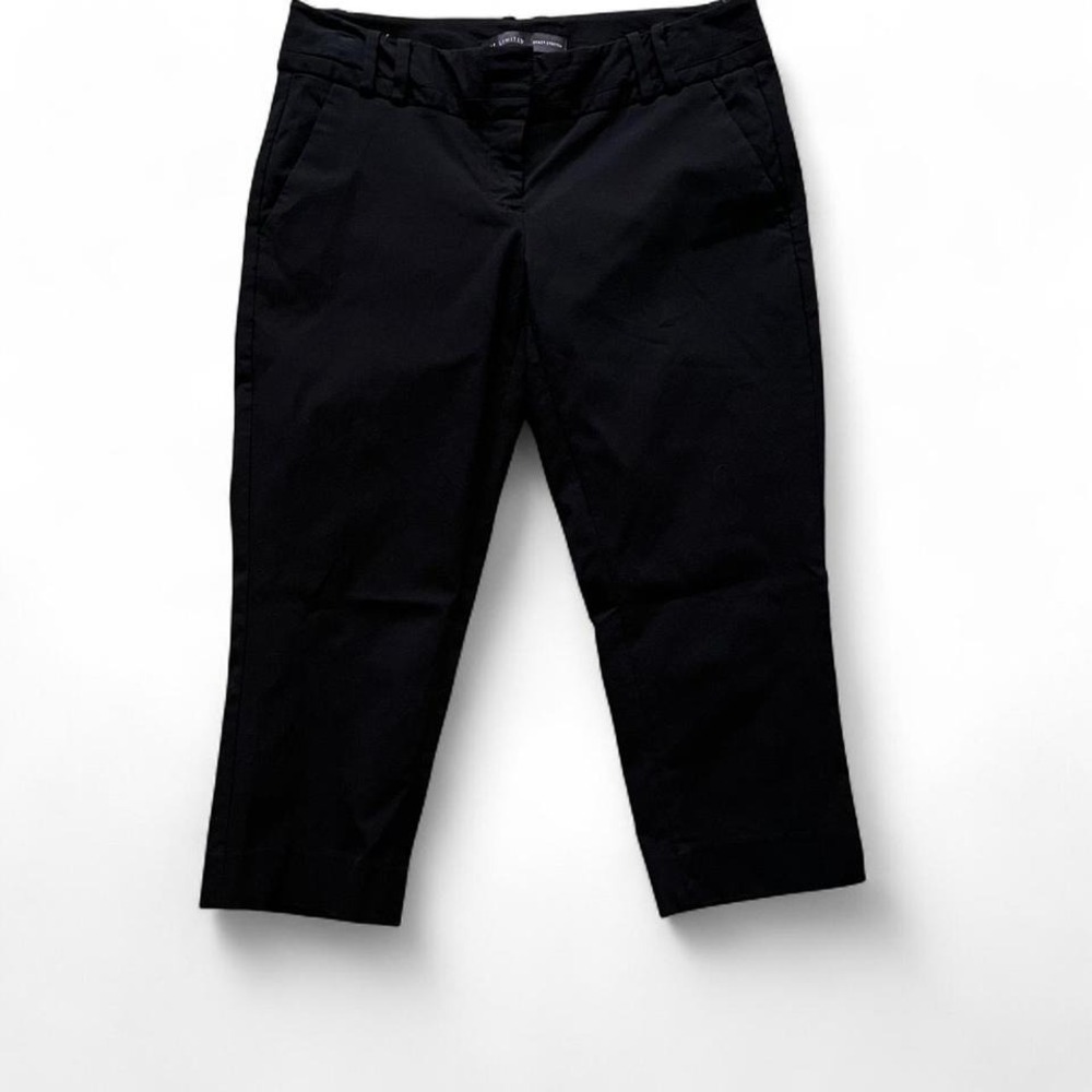 Vintage‎ The Limited Black Capri Pants Y2K Size 6 Petite Cropped Trousers